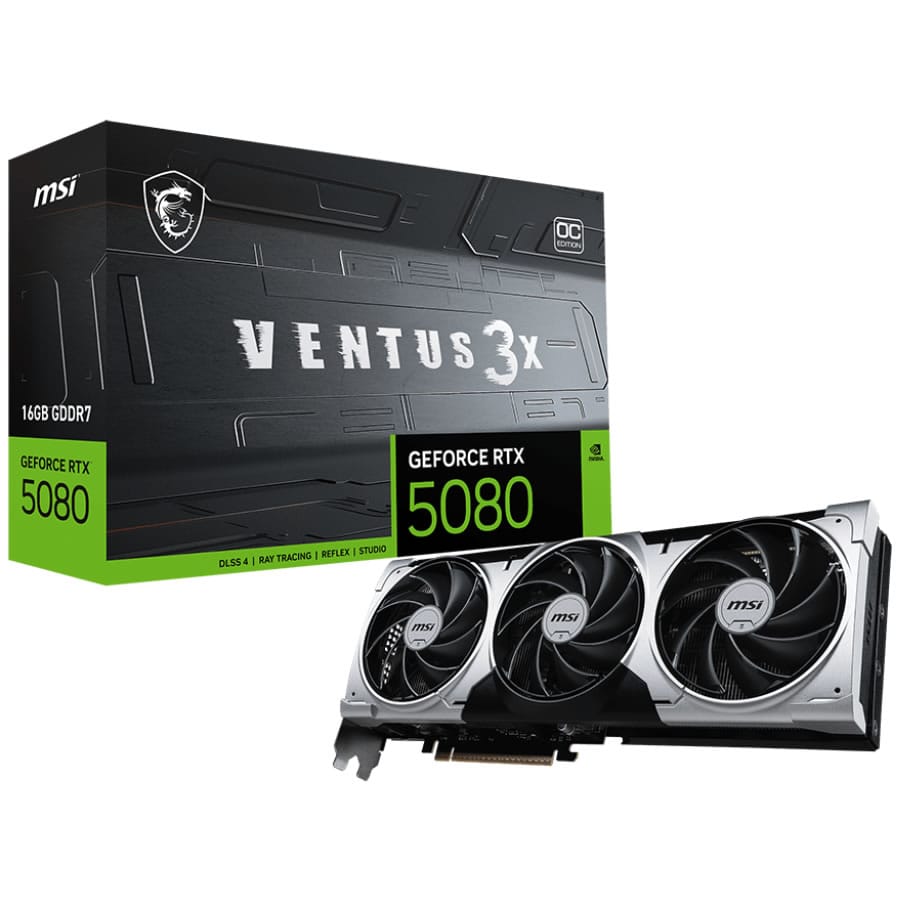 MSI GeForce RTX 5080 Ventus 3X 16GB GDDR7 OC Plus
