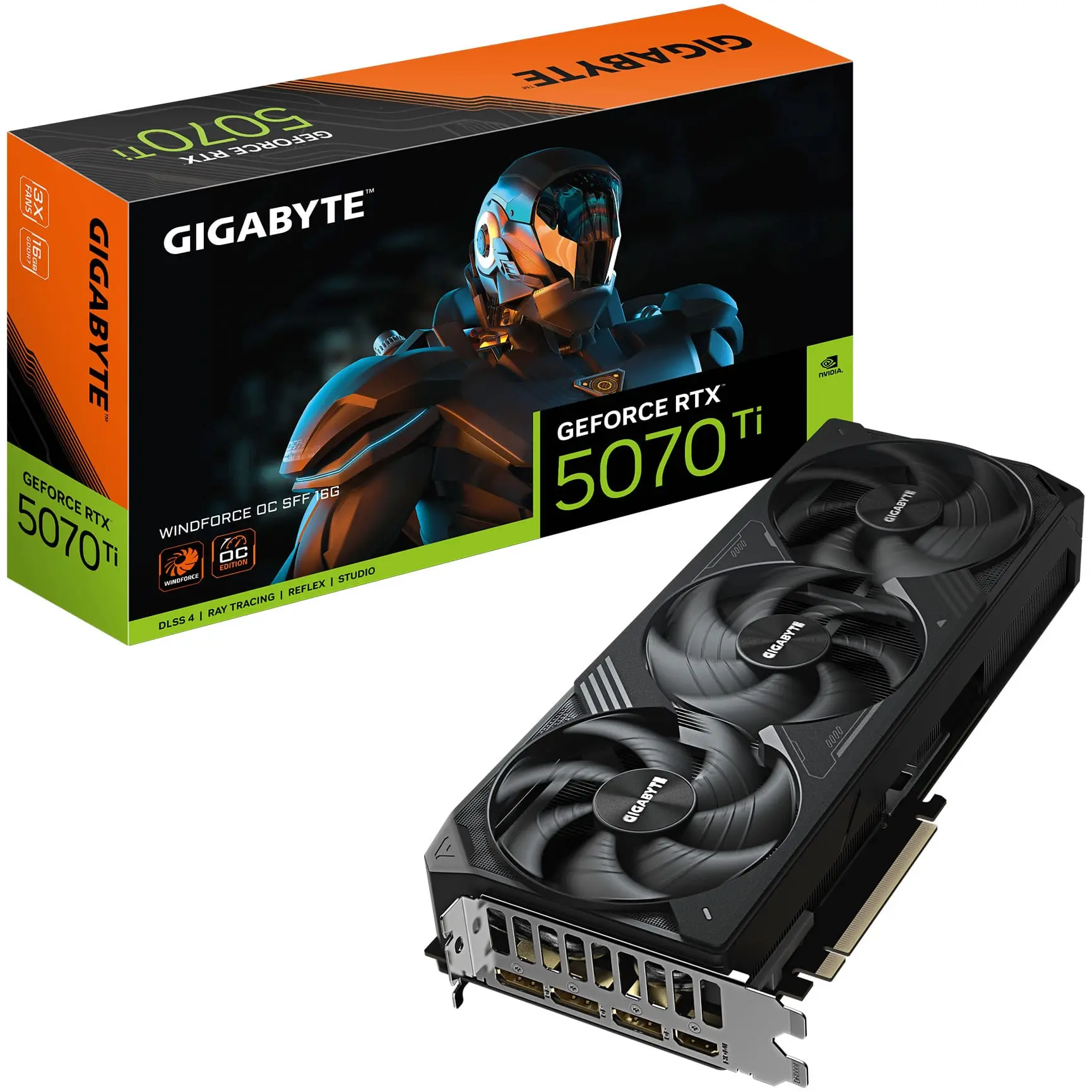 Gigabyte NVIDIA GeForce RTX 5070 Ti WindForce Ti 16GB GDDR7 OC SFF