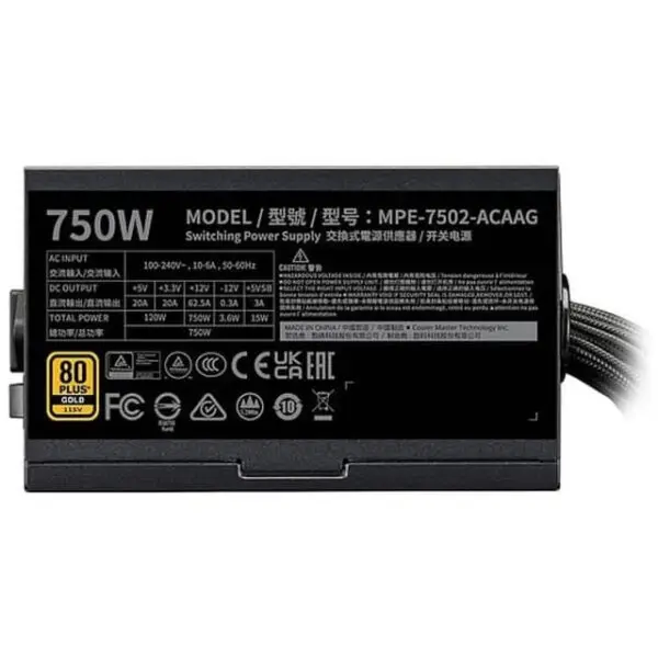 Fuente Cooler Master G Gold 750 V2